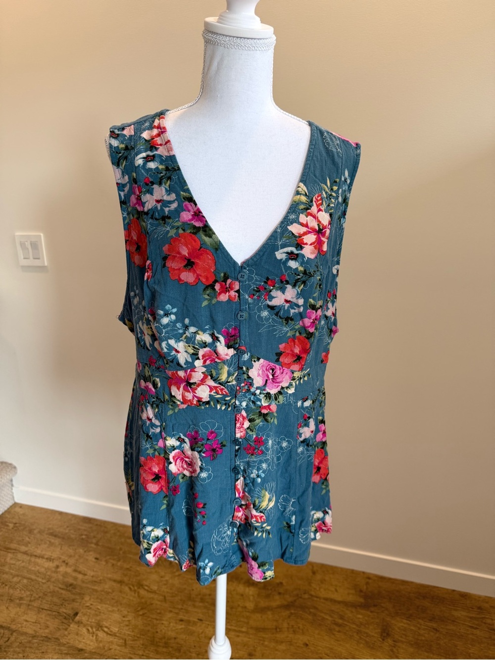 Torrid Harper Blouse Romantic Floral Babydoll Regency Victorian size 3x